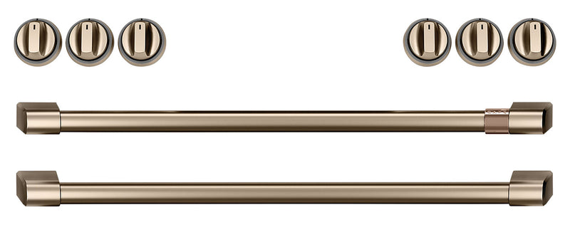 Café Induction Range Brushed Bronze Knobs and Handles Set - CXFCHHKPMBZ - Accessory Kit in Brushed Bronze