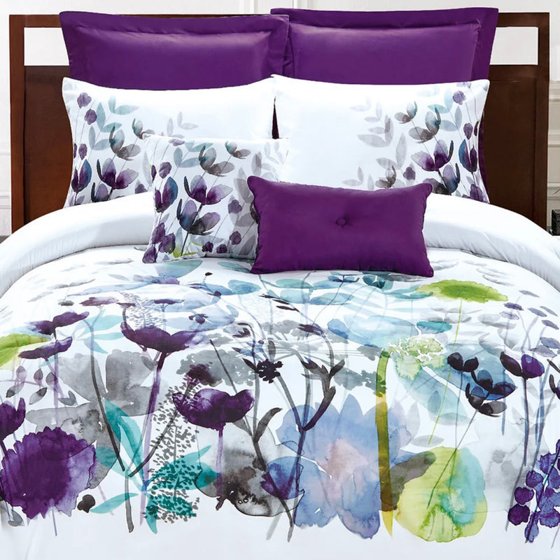 Bliss 7-Piece Queen Comforter Set - Multi-Colour