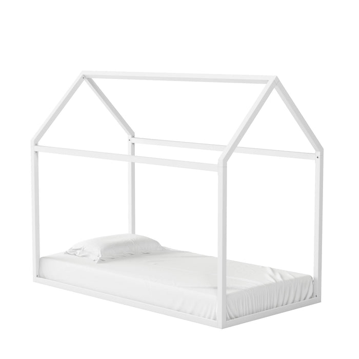 Lit simple de maison Montessori Skyler de Little Seeds - blanc
