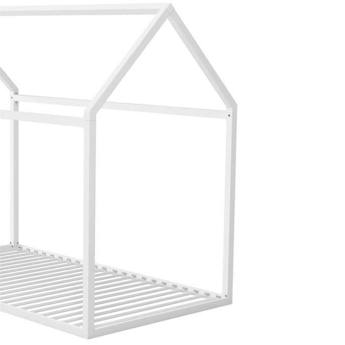 Lit simple de maison Montessori Skyler de Little Seeds - blanc