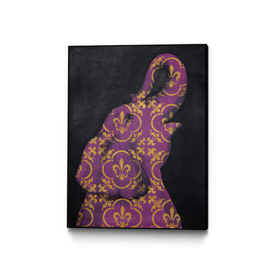"Zoo Celebration I" Canvas Framed Black 24x32 Wall Art