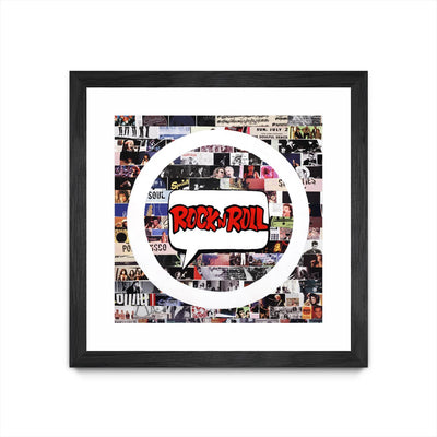 "Its Here To Stay" Matted and Framed Black 36x36 Wall Art