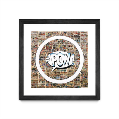 "Smoke Circus I" Matted and Framed Black 30x30 Wall Art