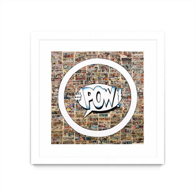 "Smoke Circus I" Matted and Framed White 30x30 Wall Art