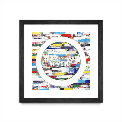 "Smoke Circus Iv" Matted and Framed Black 36x36 Wall Art
