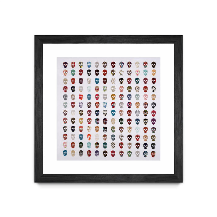 Œuvre d’art murale encadrée noire et mate « Gorgeous Crowd » 30 x 30