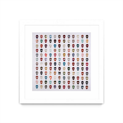 "Gorgeous Crowd" Matted and Framed White 36x36 Wall Art