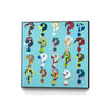 Œuvre d'art murale sur toile encadrée noire « Pop The Question » 20 x 20