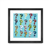 Œuvre d’art murale encadrée noire et mate « Pop The Question » 30 x 30
