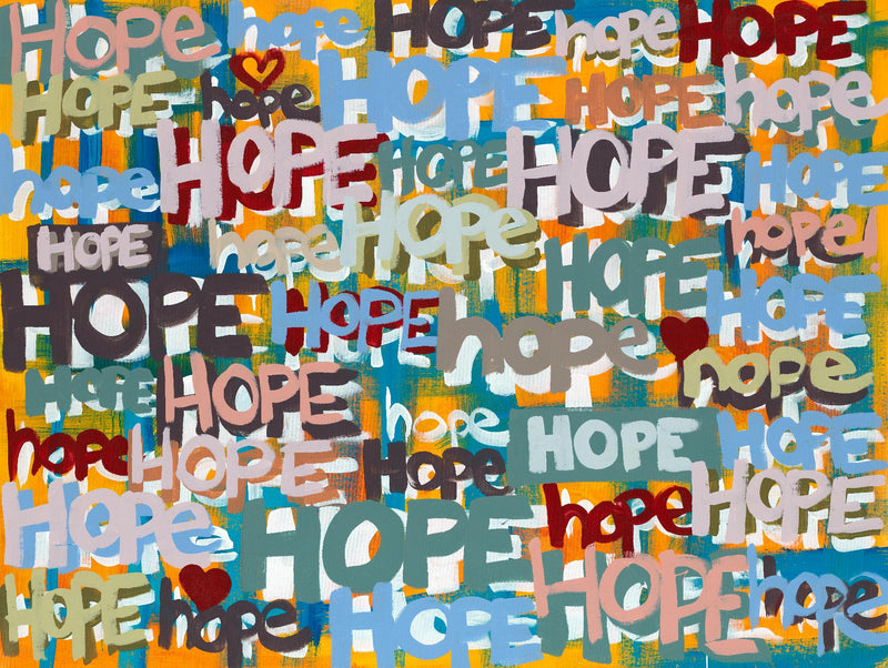Œuvre d’art murale Giant Art « Its Time For Hope » 72 x 54
