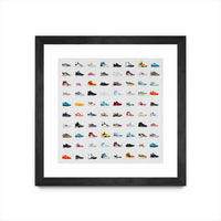Œuvre d’art murale encadrée noire et mate « Life Is Short Buy The Shoes » 30 x 30