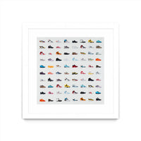 Œuvre d’art murale encadrée blanche et mate « Life Is Short Buy The Shoes » 30 x 30