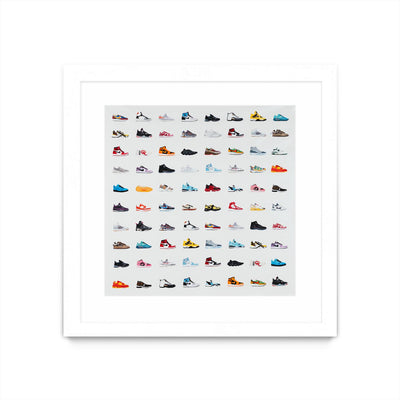 "Life Is Short Buy The Shoes" Matted and Framed White 30x30 Wall Art