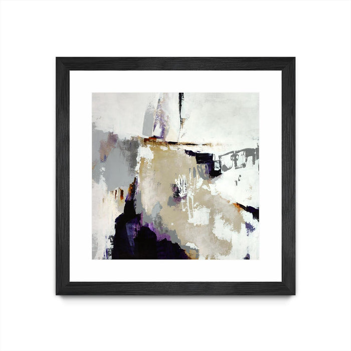 Œuvre d’art murale encadrée noire et mate « Tumult Roar » 36 po x 36 po