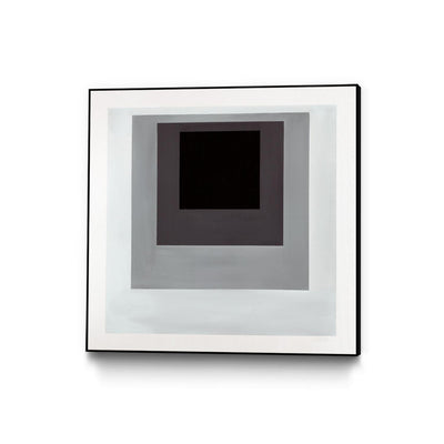 "Inside Box Thinker" Canvas Framed Black 20x20 Wall Art