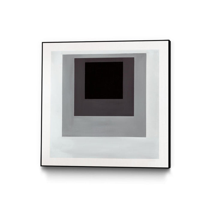 Œuvre d'art murale sur toile encadrée noire « Inside Box Thinker » 20 x 20
