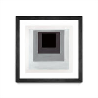 Œuvre d’art murale encadrée noire et mate « Inside Box Thinker » 30 x 30
