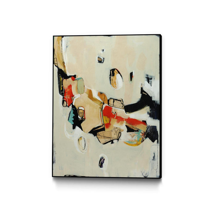 Œuvre d'art murale sur toile encadrée noire « Charred Memorbilia » 18 x 24