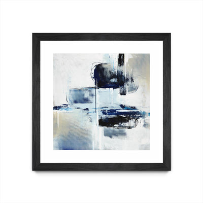"On Ice" Matted and Framed Black 30x30 Wall Art