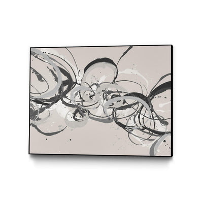"Demanding Order Iv" Canvas Framed Black 32x24 Wall Art