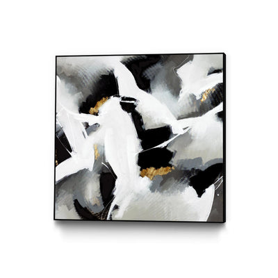 "Driven To Dig In" Canvas Framed Black 20x20 Wall Art