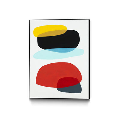 "Joy And Pop Ii" Canvas Framed Black 18x24 Wall Art