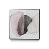 Œuvre d'art murale sur toile encadrée noire « Tickled With Pink » 20 x 20
