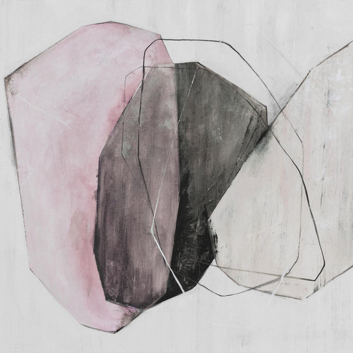 Œuvre d’art murale Giant Art « Tickled With Pink » 54 x 54