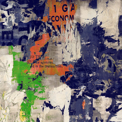 "Economic Shift I" Giant Art 54x54 Wall Art