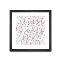 Œuvre d’art murale encadrée noire et mate « Hula I » 30 x 30