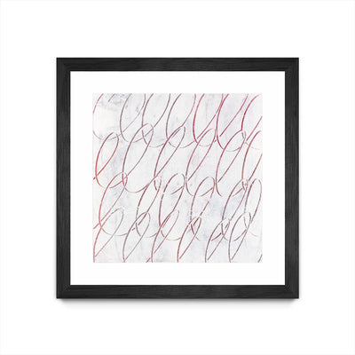 "Hula I" Matted and Framed Black 30x30 Wall Art