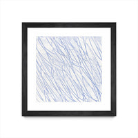 Œuvre d’art murale encadrée noire et mate « Hula Ii » 30 x 30