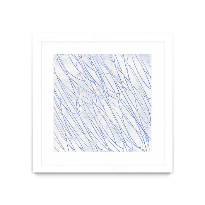 Œuvre d’art murale encadrée blanche et mate « Hula Ii » 30 x 30
