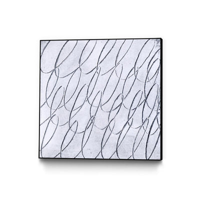 "Contemplating Style" Canvas Framed Black 20x20 Wall Art
