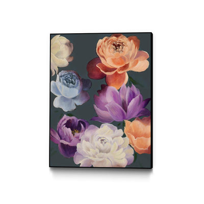 "November Blooms" Canvas Framed Black 30x40 Wall Art