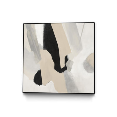 "Dynamic Concourse Ii" Canvas Framed Black 20x20 Wall Art