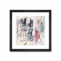Œuvre d’art murale encadrée noire et mate « Palpitation Monitor » 30 x 30