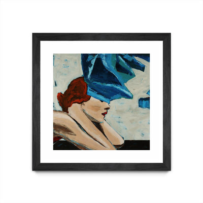 "On The Rocks" Matted and Framed Black 30x30 Wall Art