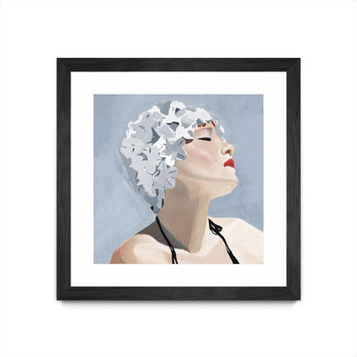 "Getting My Tan On" Matted and Framed Black 36x36 Wall Art
