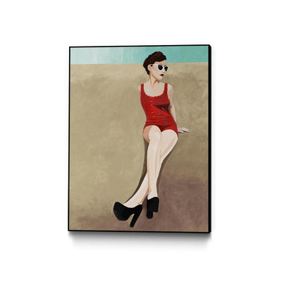 "Rays Of Glamour" Canvas Framed Black 30x40 Wall Art