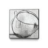 Œuvre d’art murale sur toile encadrée noire « Lucent Sphere » 20 x 20