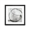 Œuvre d’art murale encadrée noire et mate « Lucent Sphere » 36 x 36