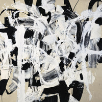 Œuvre d’art murale Giant Art « Talking Out Of Both Sides » 72 x 72
