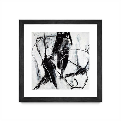 "Polar Opposition" Matted and Framed Black 30x30 Wall Art