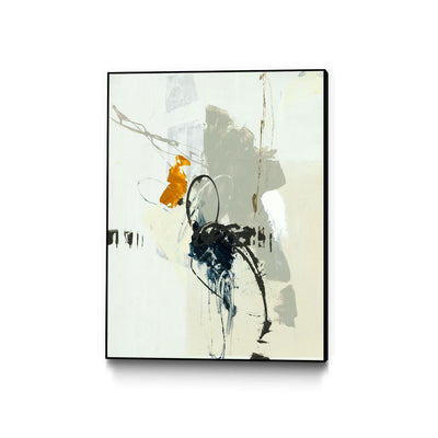 "Outburst V" Canvas Framed Black 24x32 Wall Art
