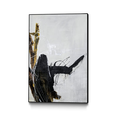 "Lever Down" Canvas Framed Black 24x36 Wall Art