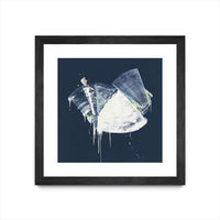 Œuvre d’art murale encadrée noire et mate « Bells In Motion » 30 x 30