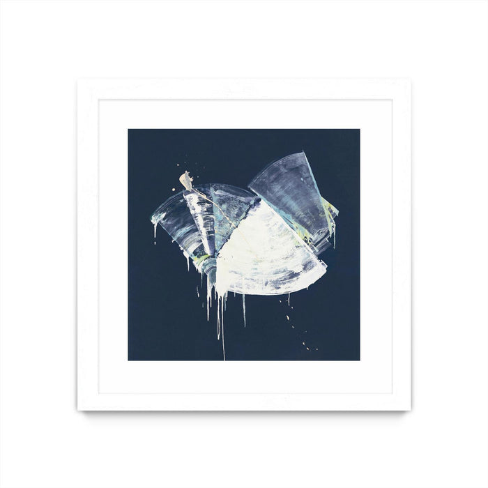 Œuvre d’art murale encadrée blanche et mate « Bells In Motion » 30 x 30