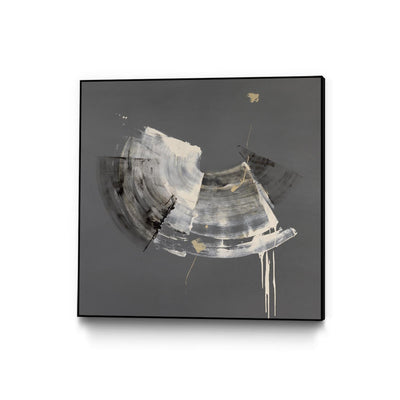 "Elegance" Canvas Framed Black 20x20 Wall Art