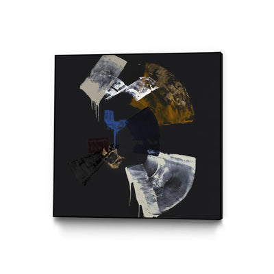 "Luxurious Candor" Canvas Framed Black 20x20 Wall Art